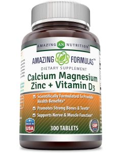 Amazing Formulas Calcium Magnesium Zinc Vitamin D3 300 Tablets - supplemynts.com