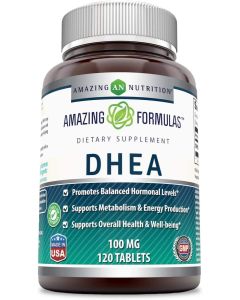 Amazing Formulas DHEA Dietary Supplement 100 Mg 120 Tablets