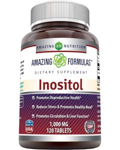 Amazing Formulas Inositol 1000mg 120 Tablets Cellular Detoxification