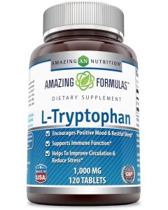 Amazing Formulas L Tryptophan 1000mg 120 Tablets Gluten Free