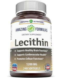 Amazing Formulas Lecithin Dietary Supplement 1200mg 240 Softgels