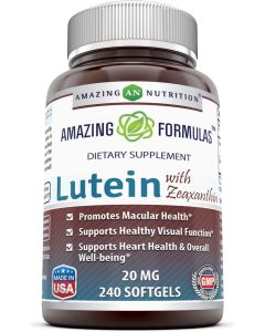 Amazing Formulas Lutein Zeaxanthin 20mg 240 Softgels Eye Health