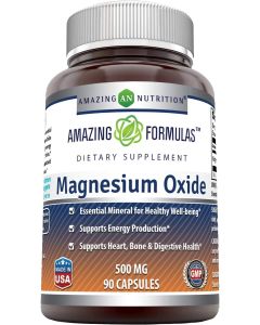 Amazing Formulas Magnesium Oxide 500mg 90 Capsules Digestive Health - supplemynts.com