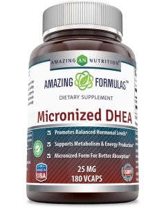Amazing Formulas Micronized DHEA 25mg 180 Veggie Caps Gluten Free