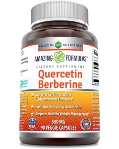 Amazing Formulas Quercetin Berberine 500mg 90 Caps Immune Support