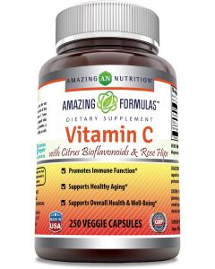 Amazing Formulas Vitamin C Citrus Bioflavonoids Rose Hips 250 VCaps - supplemynts.com