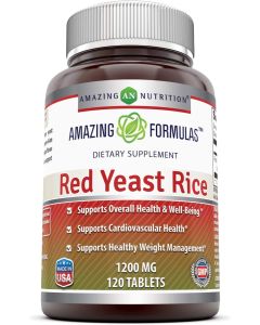 Amazing Formulas Weight Management Red Yeast Rice 1200mg 120 Tablets - supplemynts.com