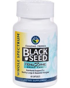 Amazing Herbs Black Seed Fenuzyme Bronc Care 60 Veggie Caps - supplemynts.com