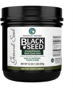 Amazing Herbs Black Seed Premium Ground Black Cumin Seeds - supplemynts.com