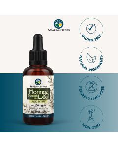 Amazing Herbs Drumstick Tree Moringa Leaf Liquid Extract 1 Oz - supplemynts.com