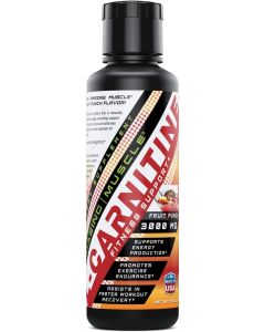 Amazing Muscle L-Carnitine 3000mg 16 Oz Fruit Punch Fast Recovery