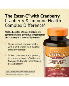 American Health Ester-C Cranberry Immune Health Complex 90 Tablets - supplemynts.com