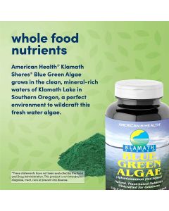 American Health Klamath Shores Natural Blue Green Algae 120 Capsules