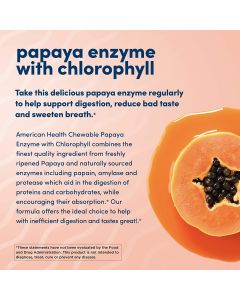 American Health Papaya Enzyme with Chlorophyll Chewable Tablets - supplemynts.com