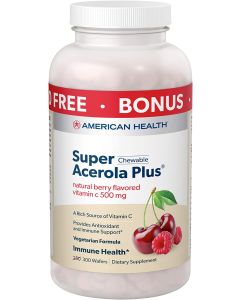 American Health Super Acerola Plus Chewable 300 Wafers Berry Flavored