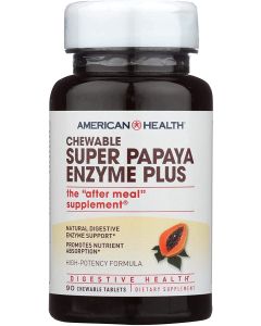 American Health Super Papaya Enzyme Plus Chewable Tablets Digestive - supplemynts.com