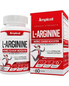 Amplicell Double Strength L Arginine Nitric Oxide Booster 60 Caps - supplemynts.com