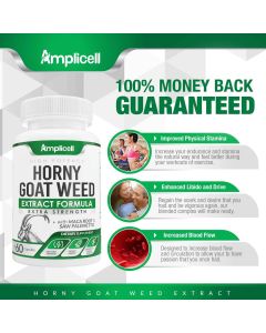Amplicell Horny Goat Weed Natural Female And Male Enhancement Pills 60 - supplemynts.com