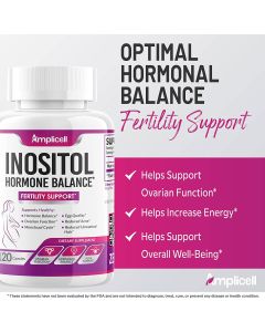 Amplicell Inositol Women Hormone Balance Fertility Support 120 Caps - supplemynts.com