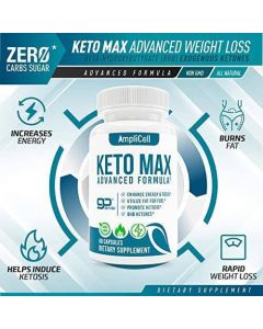 Amplicell Keto Max Gobhb Weight Loss Energy Boost Supplement 60 Caps - supplemynts.com