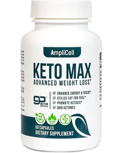 Amplicell Keto Max Gobhb Weight Loss Energy Boost Supplement 60 Caps - supplemynts.com