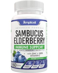 Amplicell Sambucus Elderberry Immune Support Supplement 60 Caps - supplemynts.com