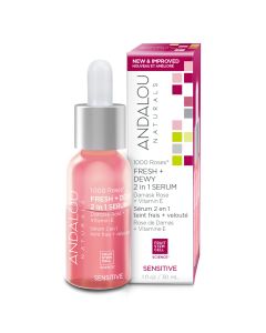 Andalou Naturals 1000 Roses Fresh Dewy 2 in 1 Serum 1 fl oz