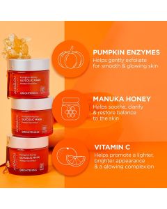 Andalou Naturals Brightening Pumpkin Honey Glycolic Mask 1.7 Oz