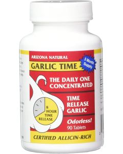 Arizona Natural Garlic Time Release Tablets Digestive Support - supplemynts.com