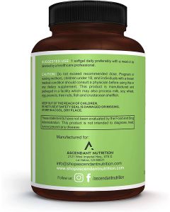 Ascendant Vegan Hemp Seed Oil Heart Skin Health Support 120 Softgels - supplemynts.com