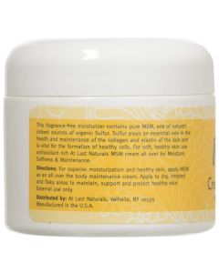 At Last Naturals MSM Cream Moisturizer Vitamin E 2 Oz - supplemynts.com