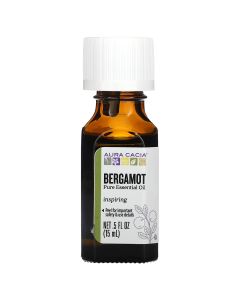 Aura Cacia Bergamot Pure Essential Oil 0.5 fl oz Inspiring Natural