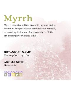 Aura Cacia Centering Organic Myrrh Pure Essential Oil 0.25 fl oz