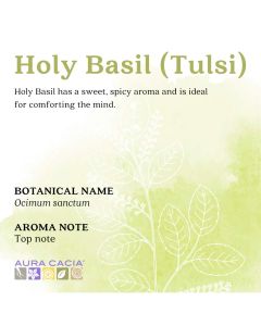 Aura Cacia Comforting Organic Holy Basil Tulsi Oil 0.25 fl oz