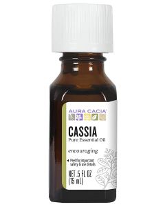 Aura Cacia Encouraging Cassia Pure Essential Oil 0.5 fl oz Cinnamon
