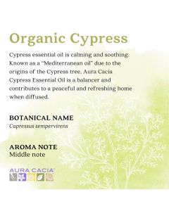 Aura Cacia Encouraging Organic Cypress Pure Essential Oil 0.25 fl oz
