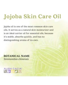 Aura Cacia Jojoba Skin Care Oil Noncomedogenic 4 fl oz - supplemynts.com