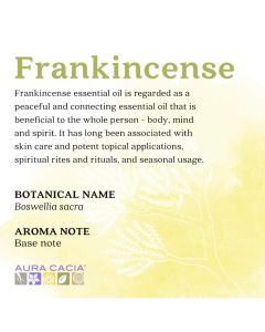 Aura Cacia Organic Frankincense Pure Essential Oil 0.25 fl oz
