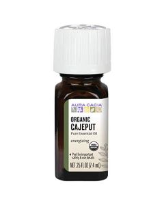 Aura Cacia Organic Pure Energizing Cajeput Essential Oil 0.25 fl oz