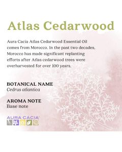 Aura Cacia Pure Essential Centering Atlas Cedarwood Oil 0.5 fl oz