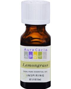 Aura Cacia Pure Essential Oil Inspiring Lemongrass 0.5 fl oz