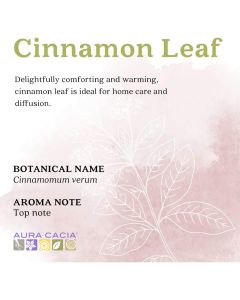 Aura Cacia Pure Essential Oil Revitalizing Cinnamon Leaf 0.5 fl oz