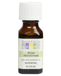 Aura Cacia Pure Essential Oil Warming Wild Marjoram 0.5 fl oz