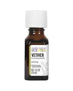 Aura Cacia Quietening Vetiver Pure Essential Oil 0.5 fl oz