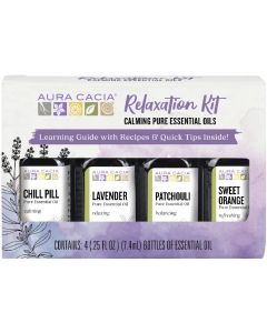 Aura Cacia Relaxation Kit Calming Pure Essential Oils