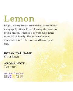 Aura Cacia Renewing Lemon Pure Essential Oil 0.5 fl oz