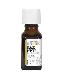 Aura Cacia Warming Black Pepper Pure Essential Oil 0.5 fl oz