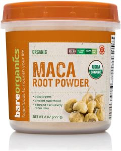 BareOrganics Maca Root Powder 8 Oz Ancient Superfood Adaptogens