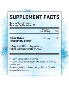 Basic Greens L Arginine 3000 Nitric Oxide Booster 90 Tablets - supplemynts.com