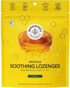 Beekeepers Naturals Propolis Honey Soothing Lozenges 14 Count 50G